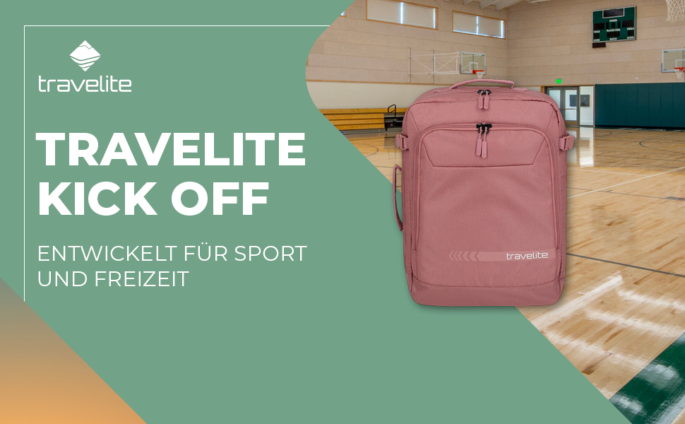 Рюкзак для ручної поклажі Travelite KICK OFF 35 л, рожевий, для подорожей і спорту