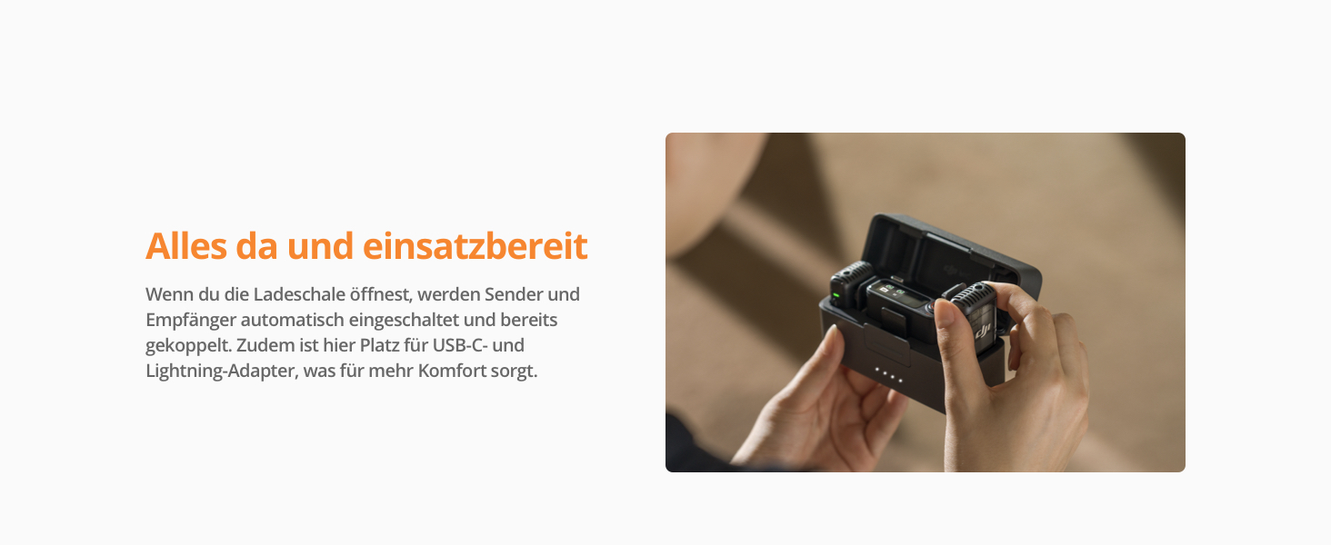 DJI Mic 2: Бездротовий мікрофон-петличка (2 передавача + 1 приймач + зарядна станція) для камери, смартфона, влогів, з шумозаглушенням, 48 кГц, 32-біт Float, 250 м радіус дії