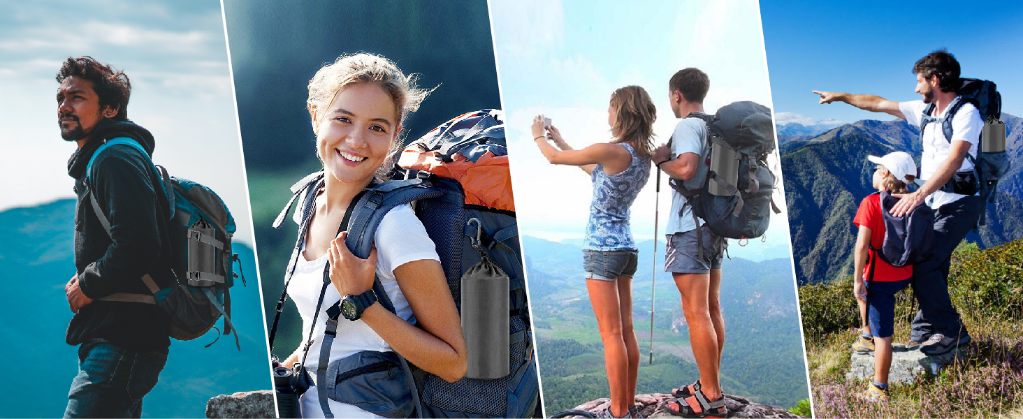 Каремат для кемпінгу на 2 особи Doppel - ультралегкий, 10 см, самонадувний, з помпою та подушкою. Ідеально для подорожей та відпочинку на природі. Сірий колір.