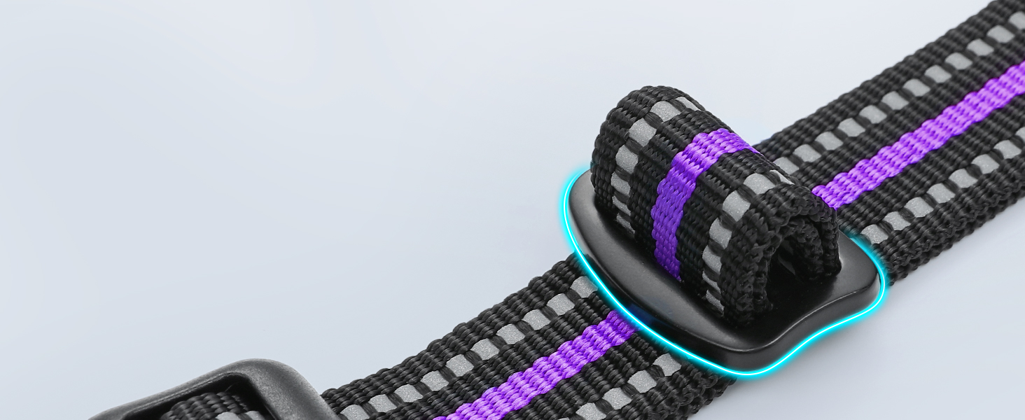 Шлейка для собак великих порід Eagloo, анти-тяга, з відбиваючими смугами, регульована, для Лабрадора, L (1 шт, м'ятно-зелений & фіолетовий)