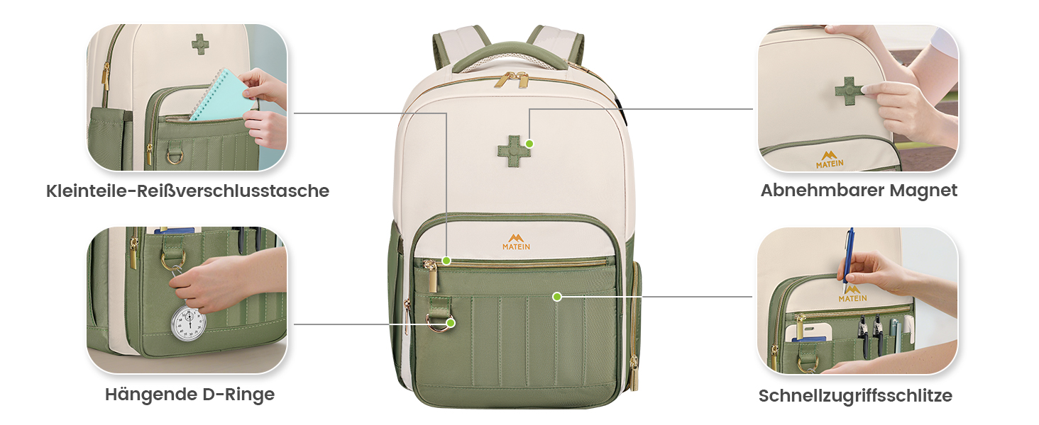 Шкільний рюкзак MATEIN для підлітків (дівчаток та хлопців), 15.6