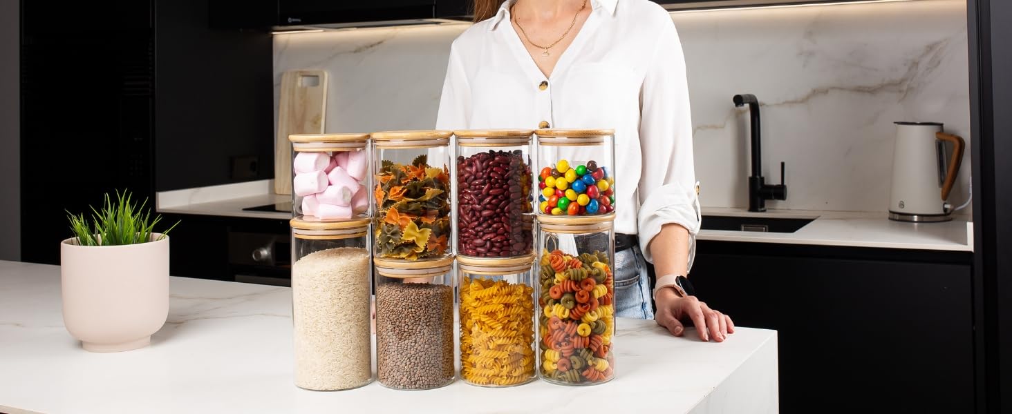 Набір контейнерів для зберігання Deco haus® 2 шт. (1,3 л) - герметичні банки для кави, цукру, крупи та інших продуктів