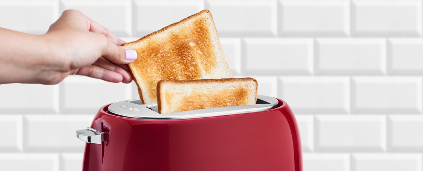 Тостер Ufesa 2-х секційний білий Retro Classic Pinup, вінтажний дизайн, 850 Вт, для тостів та сендвічів, 7 ступенів підсмажування, збирач шнура, піддон для крихт