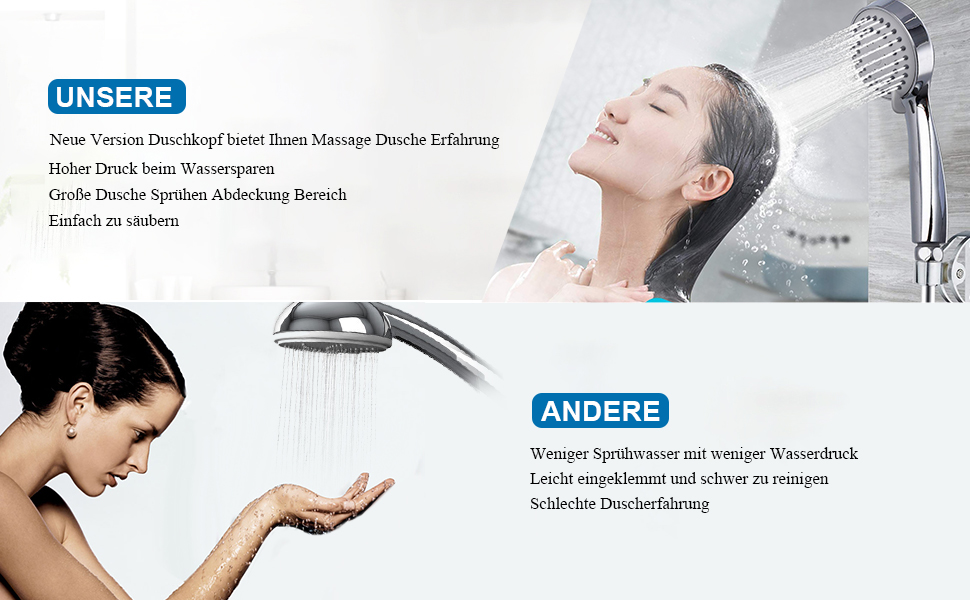 Насадка для душу ручна, 3 режими, високий тиск, діаметр 120 мм, шланг 1.5 м, економна, з тефлоновою стрічкою, хром