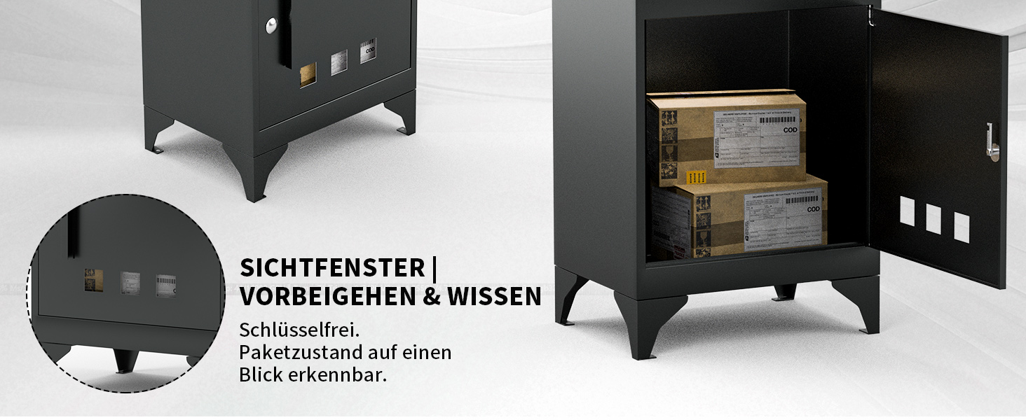 Поштовий ящик антрацит з гравіюванням, персоналізований, 2-в-1, нержавіюча сталь, з відділенням для газет та посилок (XXL)