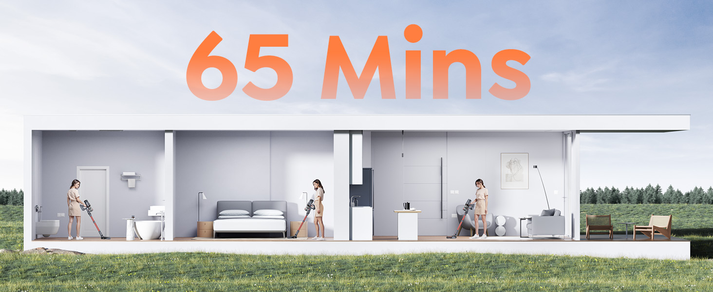 Акумуляторний бездротовий пилосос INTETURE 600W 50KPa, вертикальний стіковий пилосос для килимів та твердих підлог, для збирання шерсті тварин, час роботи 65 хв, золотистий