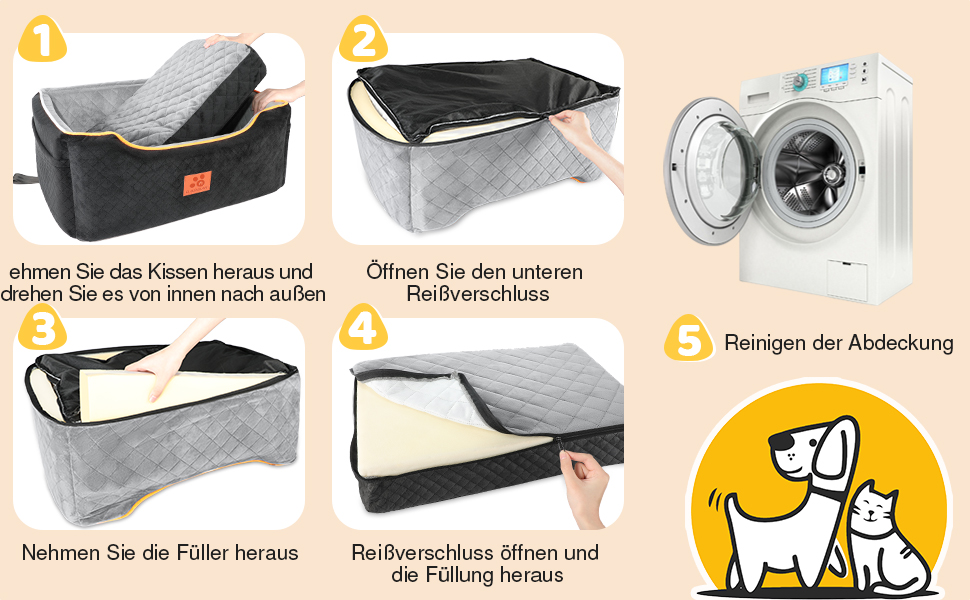 GL GLENSLAVE Dog Car Seat for Medium/Large Dogs - Elevated Pet Seat for Dogs Up to 25kg or 2 Small Dogs - Removable & Washable with Thick Cushions & Storage Pockets (Black)