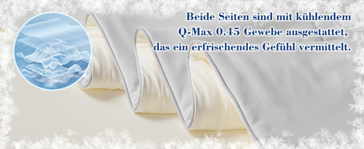 Охолоджуюча ковдра EMME Arc-Chill Q-Max 0.45 (155x220 см, світло-сіра) - літня дихаюча ковдра з ефектом охолодження
