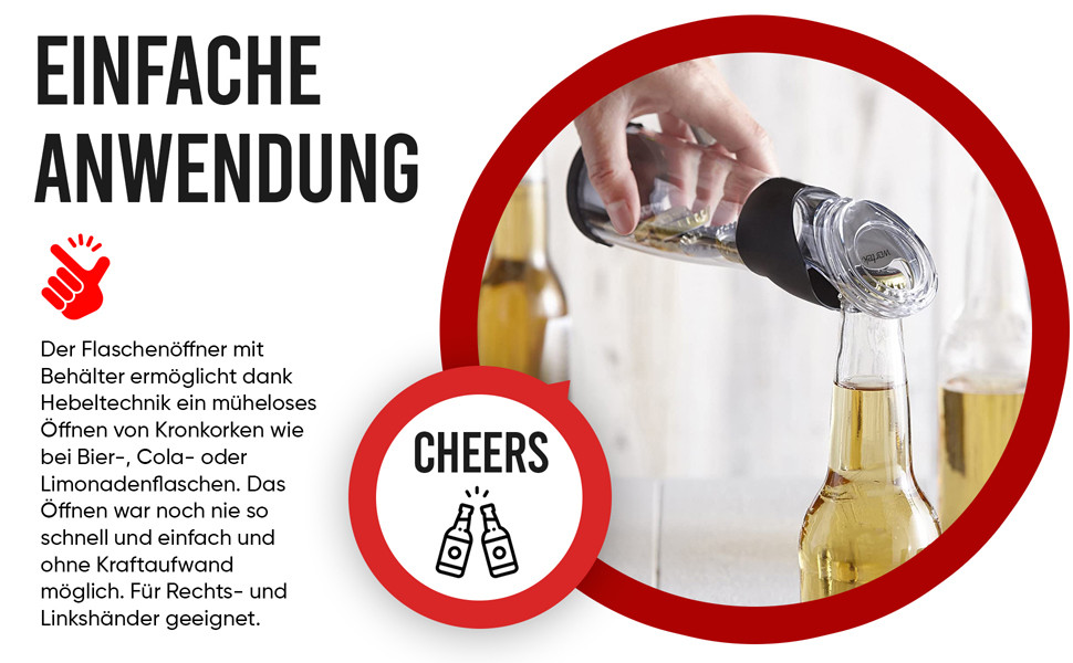 Відкривач вин Wortek: професійний відкривач вин та винних пробок, ідеальний подарунок для любителів вина (для найкращого дідуся)