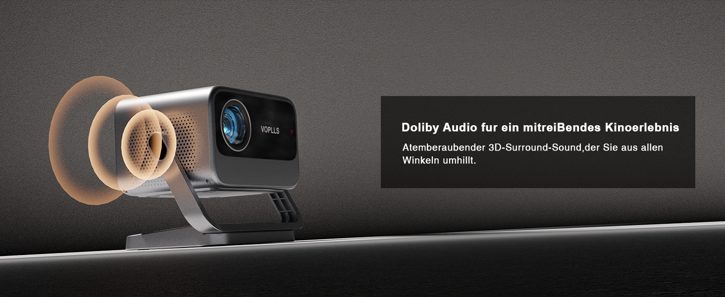 Портативний проєктор Smart Mini Beamer 4K з автофокусом та корекцією трапецеїдальних спотворень, 20000 Люмен, WiFi6, Bluetooth, Full HD 1080P, для телефону/ноутбука, кінотеатр для дому/на відкритому повітрі