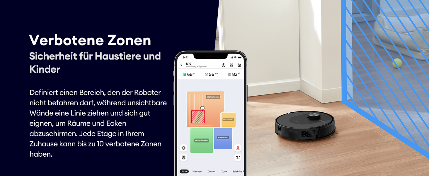 Робот-пилосос Ultenic з функцією миття 6000Pa, LiDAR-навігація, 3-в-1, 150 хв роботи, керування через додаток, для шерсті тварин, килимів та твердих підлог