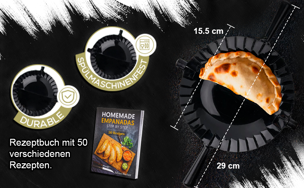 Форма для емпанада Tortillada Formen 15.5 см + Набір 7 предметів (рецепти, соусниці, вирізка, ніж)