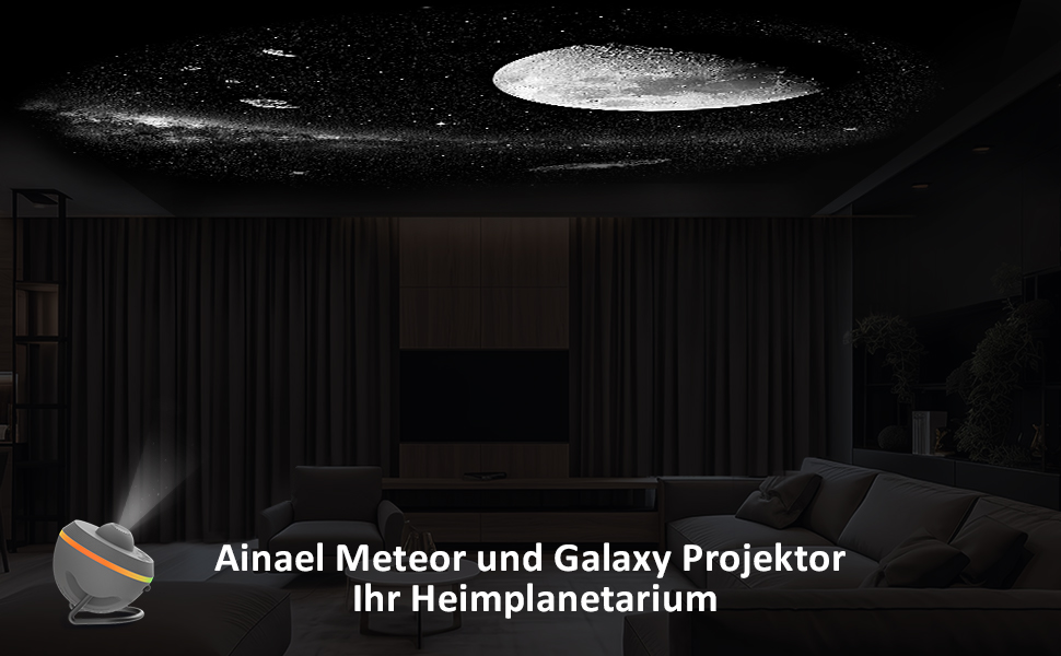 Проектор зоряного неба Sternenhimmel, планетарій-лампа з ефектом метеорів, галактики, зоряного світла для дітей і дорослих, нічник у спальню, білий, подарунок на Різдво