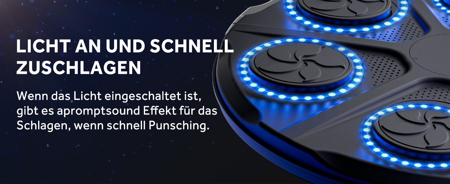 Музична бокс-машина YORRAKA для дорослих з LED-підсвіткою та Bluetooth - бокс-тренажер з 12 режимів швидкості та підрахунку ударів