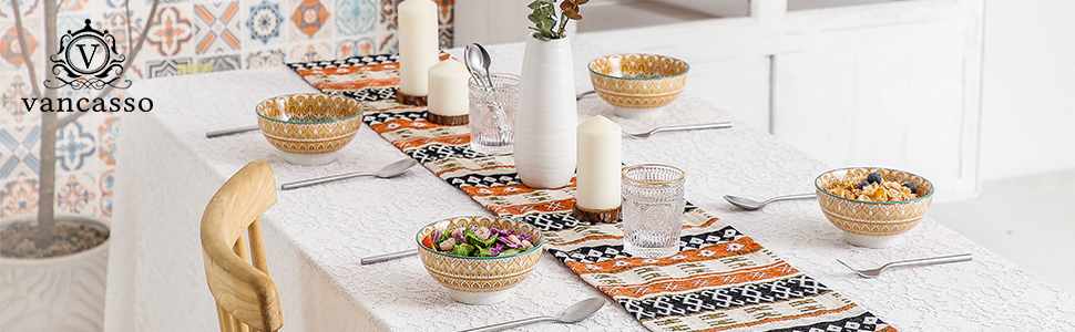 Сервіз столовий порцеляновий Vancasso MANDALA, 32 елементи, для 8 осіб, ручної роботи, богемський стиль