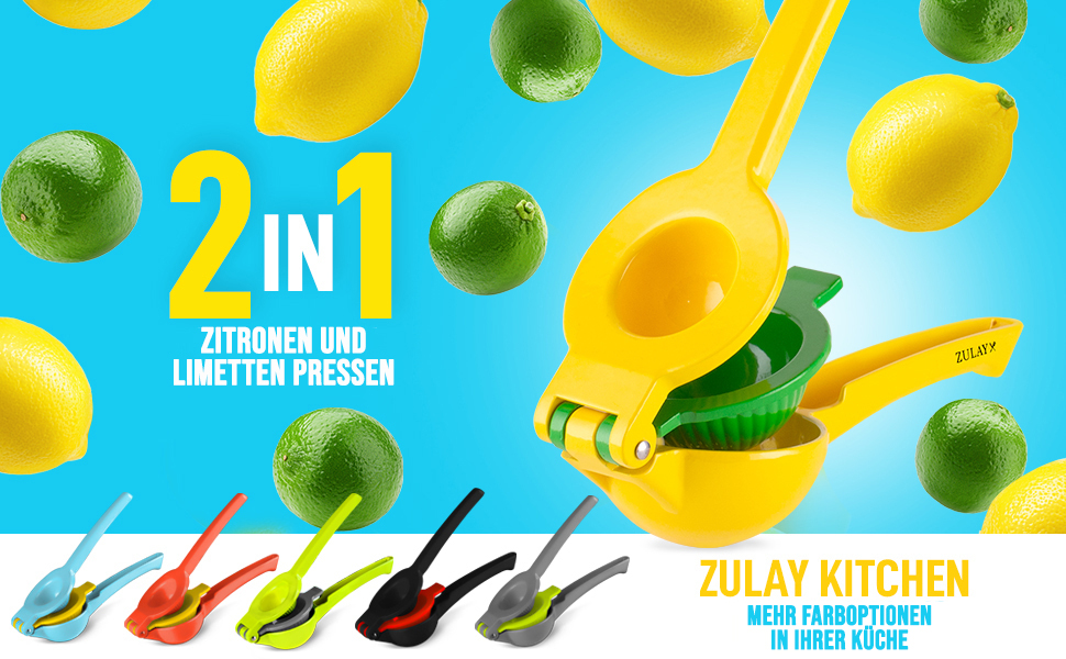 Пресс для цитрусових Zulay Kitchen: лимон та лайм (жовтий/зелений)