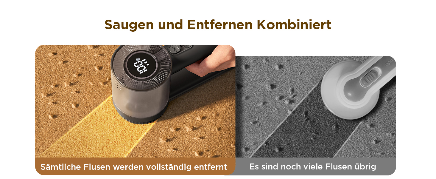 Електричний видальник ворсу 2-в-1 з трьома швидкостями для всіх тканин, з цифровим дисплеєм, 3 леза, USB-C кабель (білий/чорний)