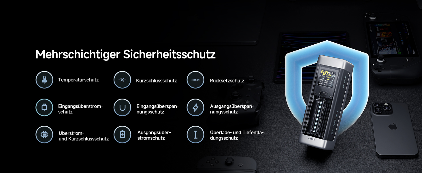 Power Bank CUKTECH 20: 25000mAh, 140W, PD3.1, 3 порти, цифровий дисплей, для ноутбуків, MacBook, Xiaomi, Galaxy, iPhone