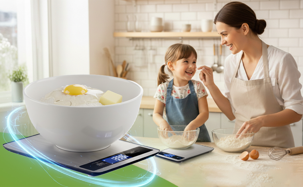 Кухонні електронні ваги LUNARIA Premium до 15 кг, високоточні ваги для продуктів із нержавіючої сталі та пластику, LCD-дисплей, багатофункціональні одиниці виміру (г/кг/унція/фунт/мл)