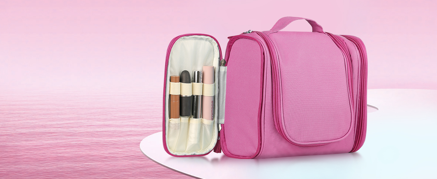 Чоловіча дорожня косметичка з гачком, косметичка для подорожей, дорожня сумочка для душу, зелений (рожевий)