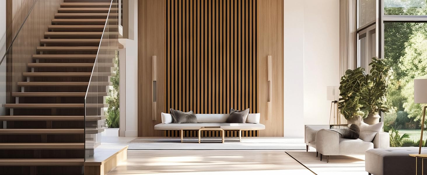 Акустичні настінні панелі SPAZIO Anthrazit 693, 260x54 см (набір 2 шт. 260x27 см), оббивка на фетрі для звукоізоляції