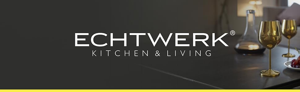 Набір небитих келихів для вина та коктейлів ECHTWERK зі сталі нержавіючої, 0.5л, сріблясті, 6 шт