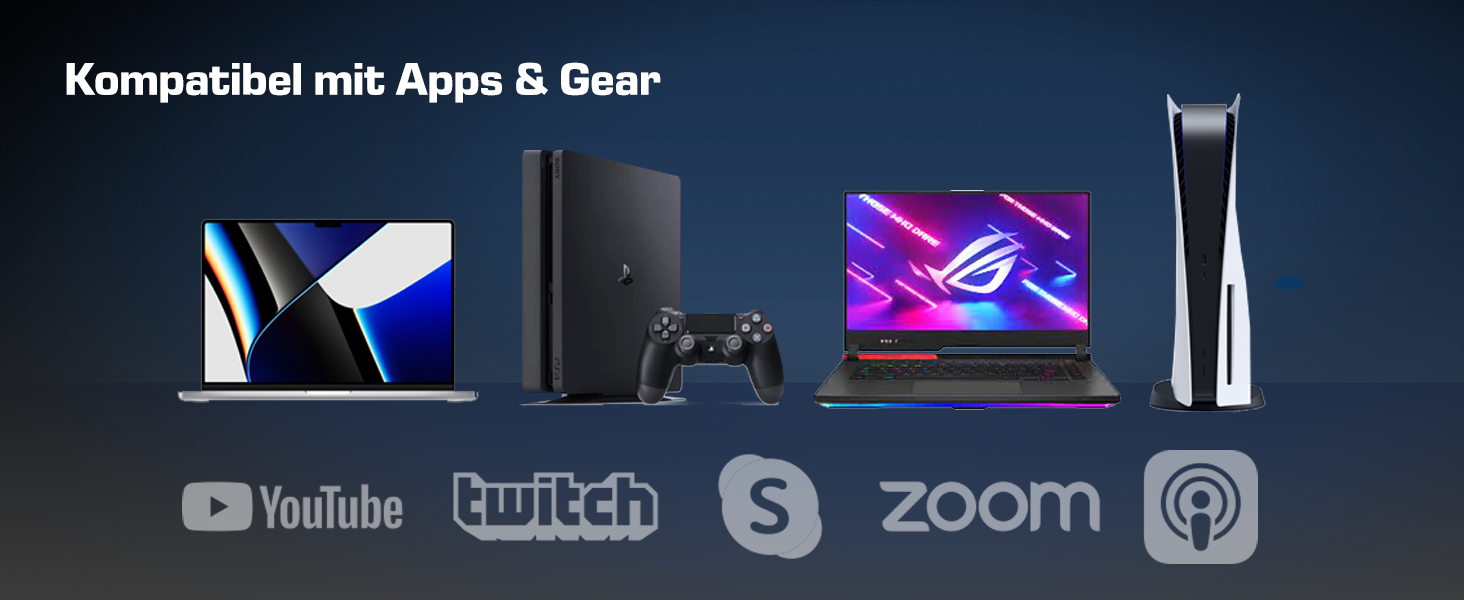 DOCKIN® MP2000: USB мікрофон-конденсатор для ПК, геймінгу, подкастів та стрімінгу - професійний мікрофон з підставкою для запису звуку з чудовою якістю звуку (130dB)