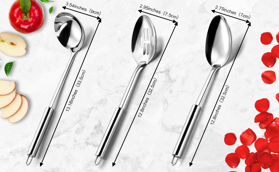 Набір кухонних аксесуарів Pleafind, 4 шт., нержавіюча сталь (3P ложки)