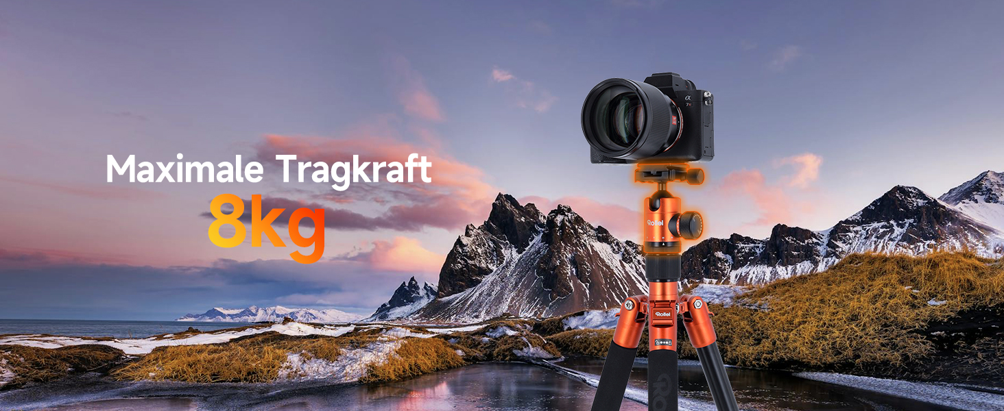 Штатив Rollei C5I Orange: легкий, алюмінієвий, для макрозйомки та подорожей | Monopod