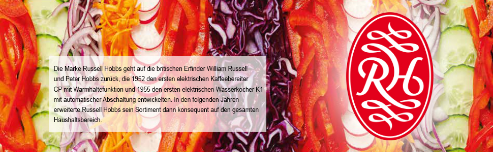 Електричний подрібнювач овочів Russell Hobbs Gemüseschneider 22280-56 Desire Red - набір терок, подрібнювач, кухонна решітка