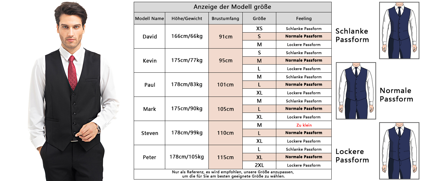 Чоловіча жилетка для весілля та свят HISDERN, бавовна, однотонна, чорна (M)