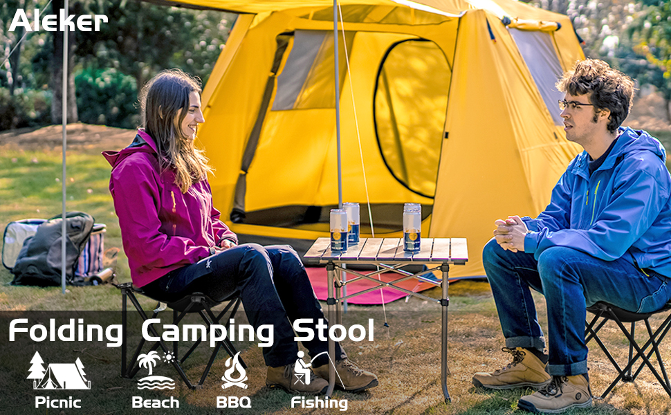 Складний туристичний стільчик для кемпінгу, риболовлі та пікніків. Легкий, портативний, з міцними ніжками та сумкою для перенесення (31 x 31 x 33 см)