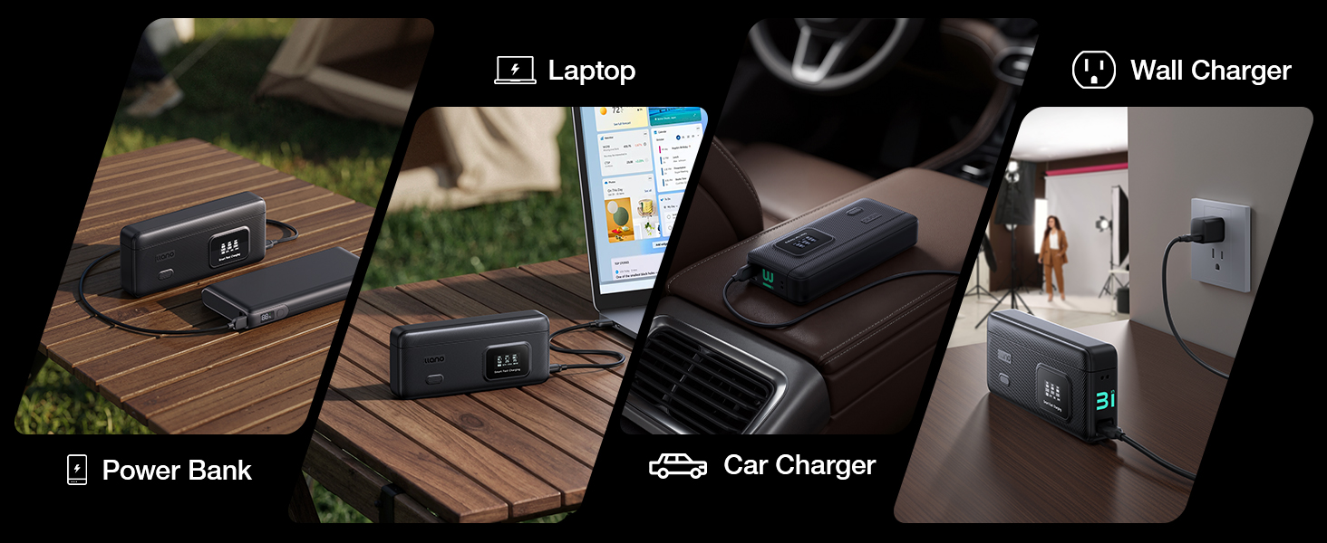 Зарядний пристрій llano AC3 30W та набір з 3-х акумуляторів 1950mAh для Insta360 Ace Pro 2 / Ace Pro, швидка зарядка PD, LED-індикація, кейс для зберігання