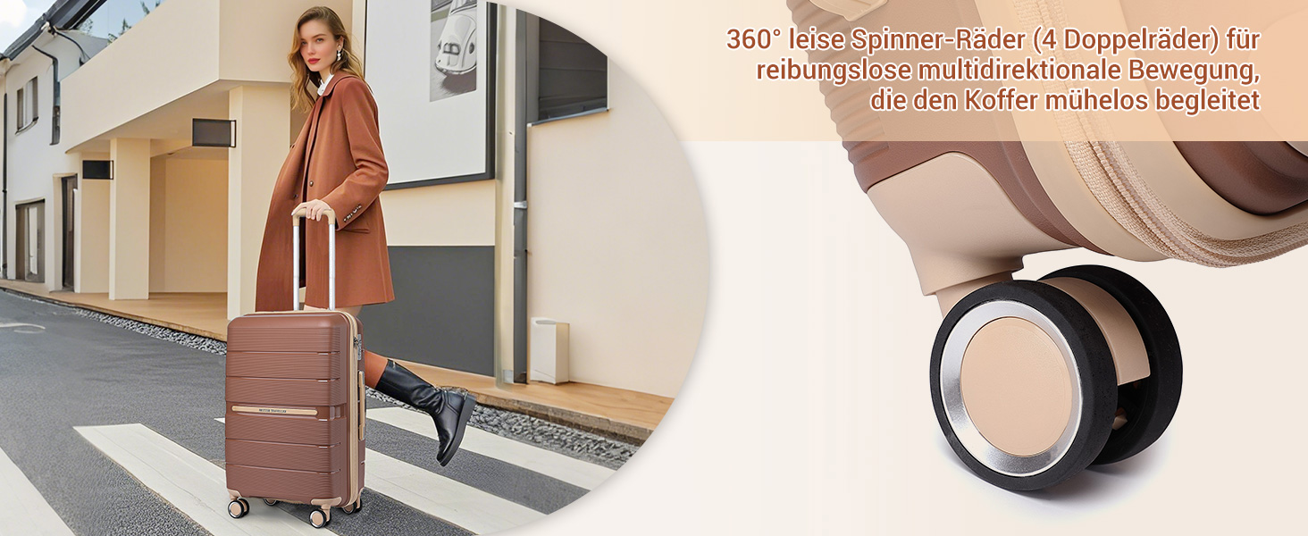 Чемодан British Traveller Mittelgroß: міцний валіза на 8 колесах з TSA-замком (66 x 43.3 x 28.5 см)