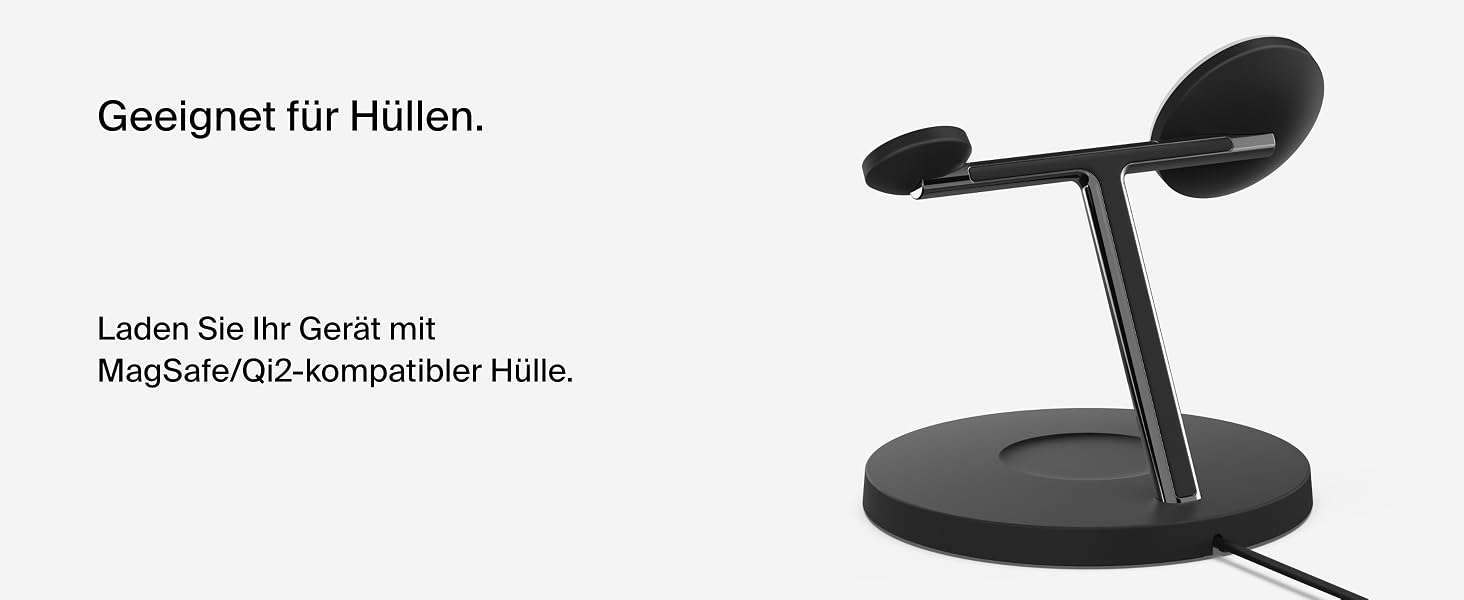 Belkin BoostCharge Pro 3-в-1 Бездротовий зарядний пристрій MagSafe для iPhone 13, Apple Watch та AirPods (15W, Чорний)