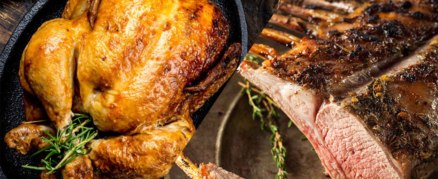 Мультифрітюрниця-піч 13л з 9 програмами та поворотним шампуром - для смаження, грилю, запікання, тушкування, випікання, тостування, розігріву, дегідратації та бродіння. Потужність 1700W, чорний колір