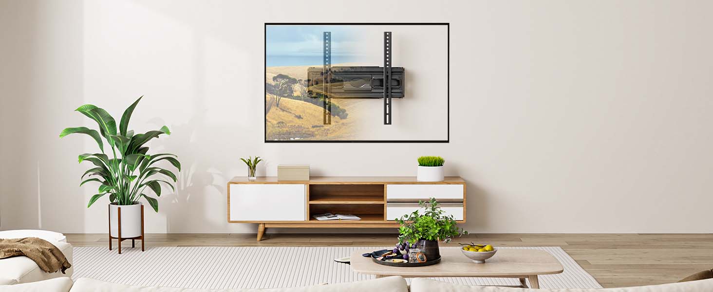 Настінне кріплення для телевізора ELIVED поворотне, нахильне, для LCD/LED/OLED 26-70 дюймів, VESA 400x400, до 45 кг, з висувним механізмом