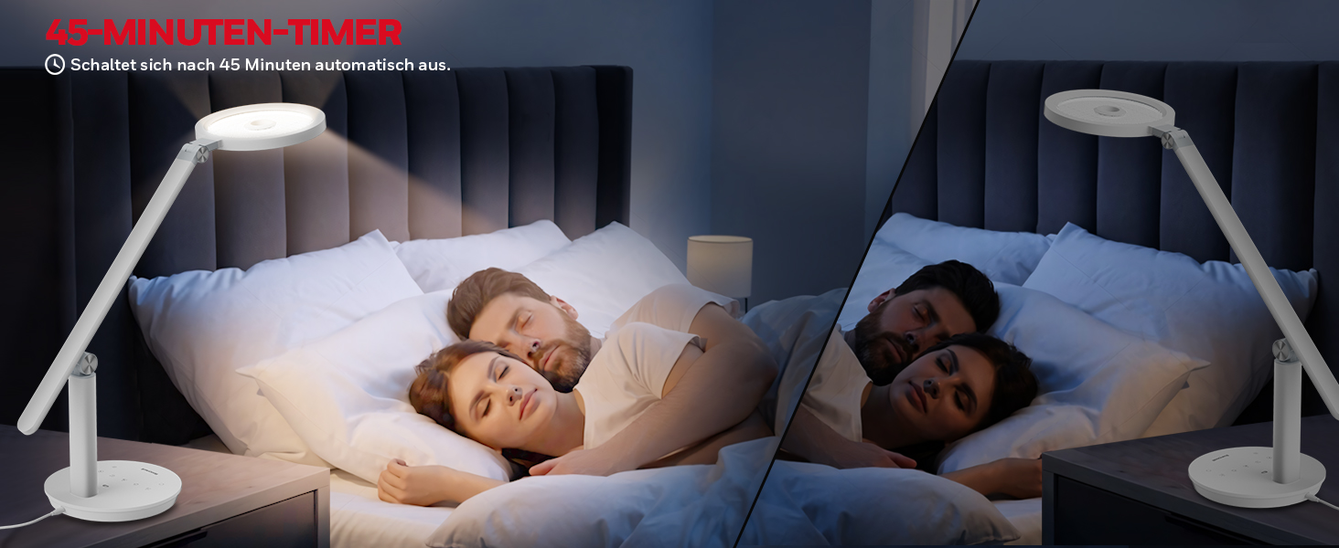 LED настільна лампа Honeywell H6 Sunturalux з дотичним керуванням, таймером та регулюванням яскравості, 800LM, для робочого кабінету та спальні