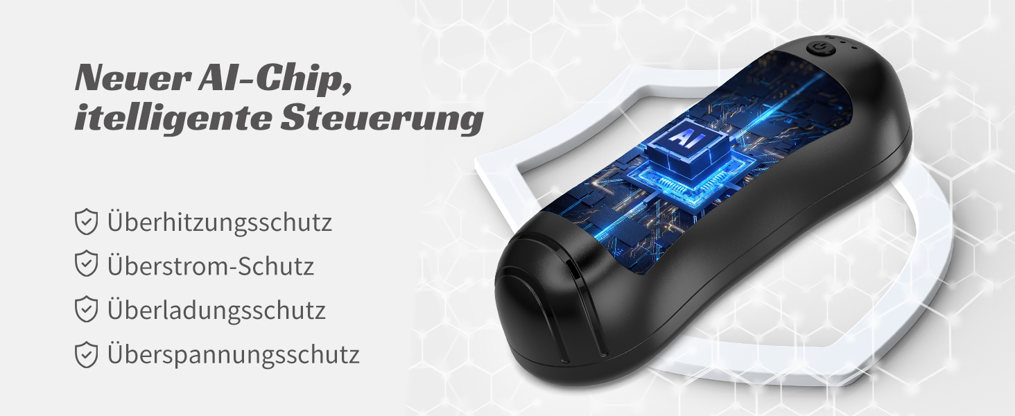 Електричний грілка для рук FANDLISS 6000 mAh USB, 2 шт. - для кемпінгу, на вулицю, на подарунок