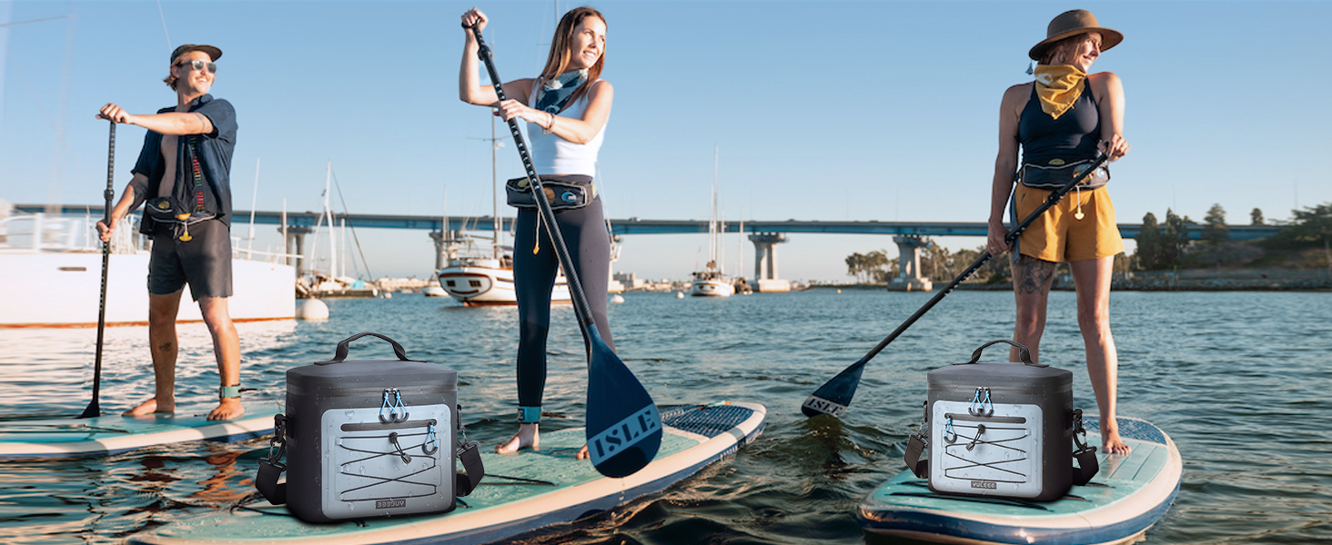 Чорна ізольована сумка-холодильник 24L для пікніків, пляжу, кемпінгу та транспортування продуктів