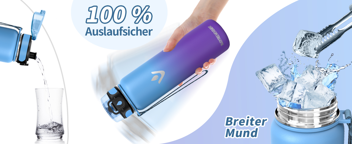 Термопляшка Vikaster 500 мл, нержавіюча сталь, без BPA, для спорту, подорожей та фітнесу (чорний & винно-червоний)