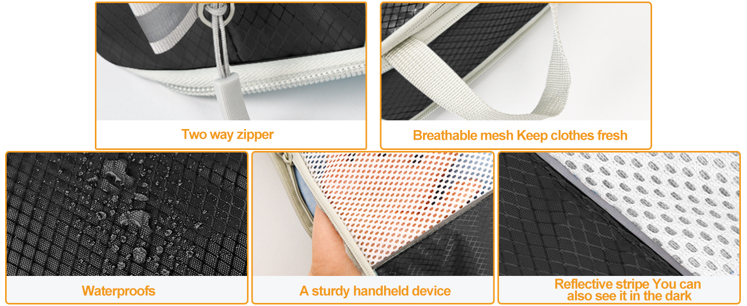 Набір кубиків для пакування 10 шт. Компресійні органайзери для валіз. Компактні, розширювані, чорні. Організація багажу для подорожей