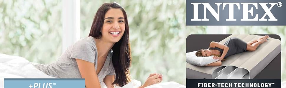 Надувний матрац Intex Dura-Beam для двох осіб, 152x203x25 см, PVC, стандарт