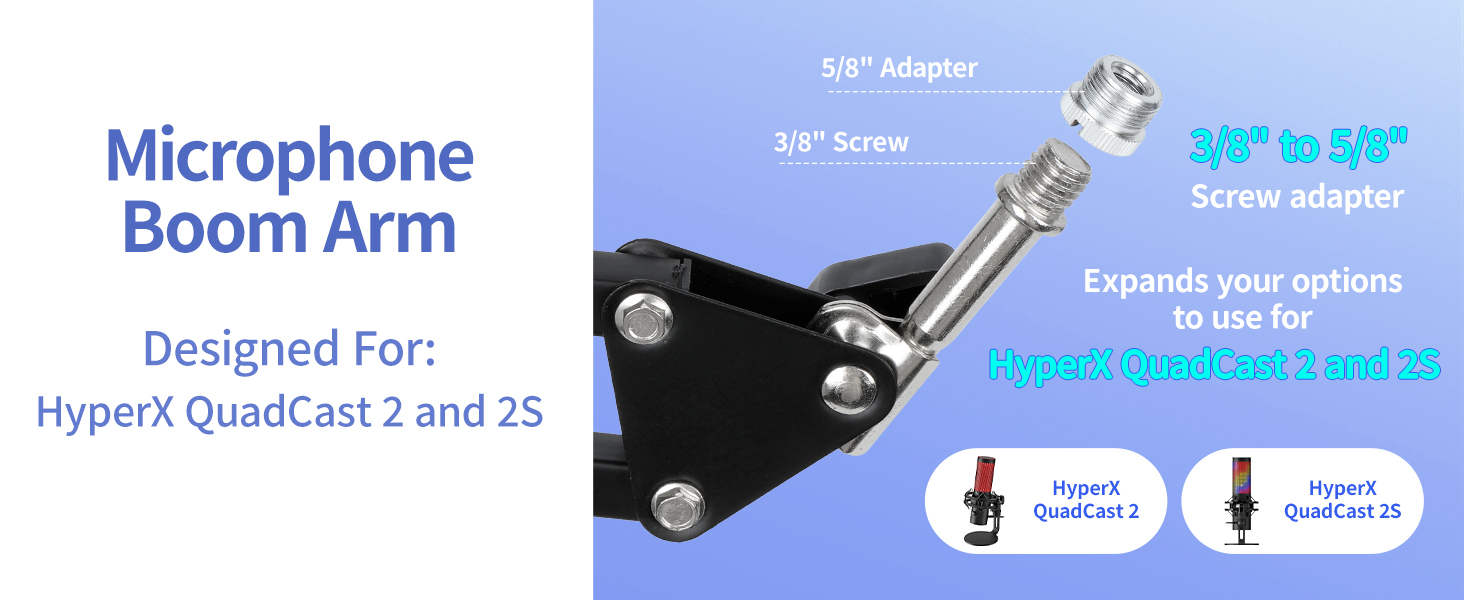 Кріплення для мікрофона HyperX QuadCast та інші - YOUSHARES (з поп-фільтром)