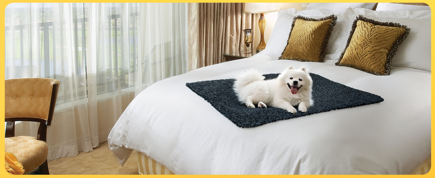 Self-Heating Blanket for Dogs & Cats, Pet Heating Mat Winter, Washable Heating Blanket for Dogs, Self-Warming Dog Mat Fluffy Warm, Thermal Blanket for Dogs Non-Slip, Gray, 115x70cm