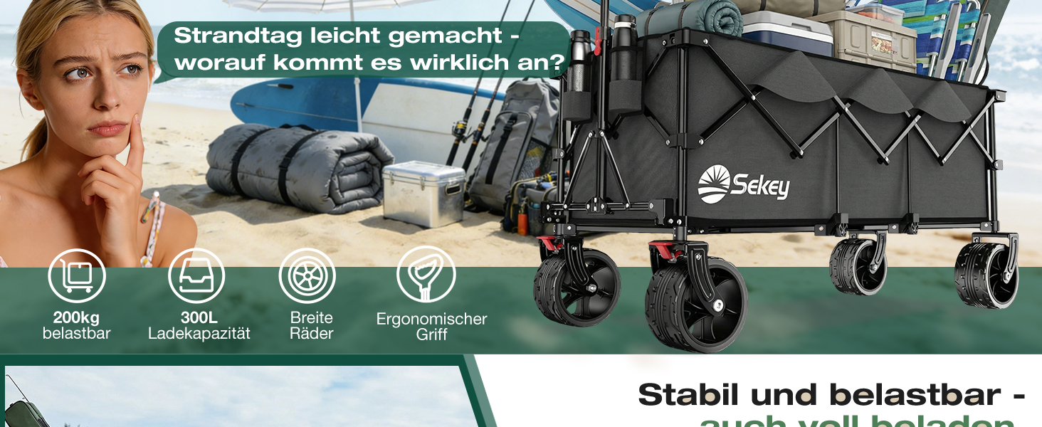 Бомбовоз Sekey XXXL, 300л, 200кг, для великих сімей, складний, антрацит