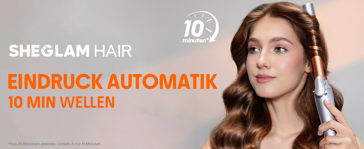 SHEGLAM Автоматичний локон для волосся, 25 мм, для довгого волосся, до 220°C, локон-вінцель, Dual Voltage