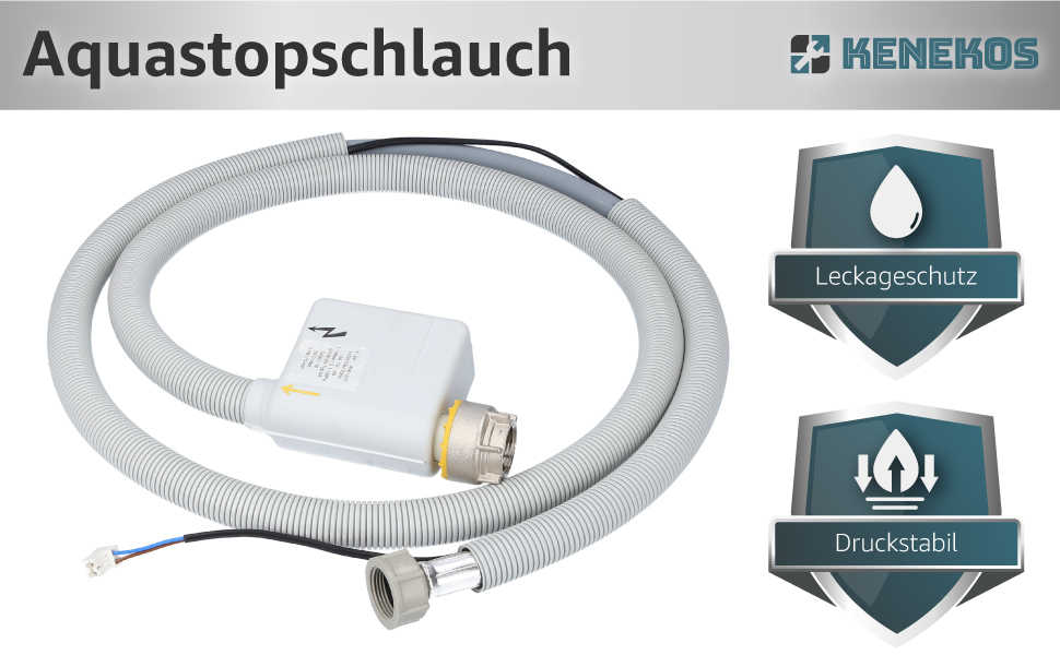 Шланг подачі води Aquastop 2,2 м BITRON Typ 84 для пральної машини Miele, 3/4 дюйма, захисний WPS з електричним підключенням