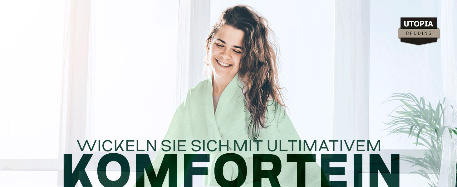 Ковдра Utopia Bedding 220x240 см, всесезонна, 370 GSM, дихаюча, стегане покриття, супер м'яка (біла)