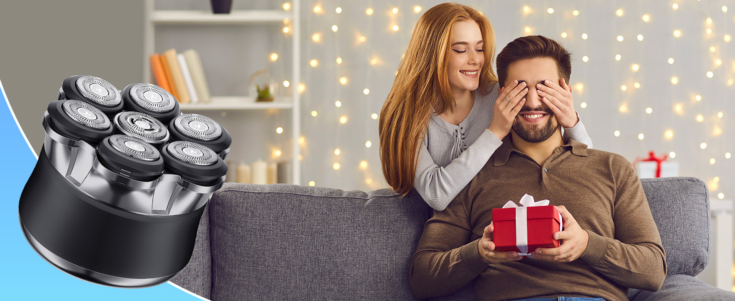 Електрична бритва Glatzen для чоловіків з плаваючою головкою, LED-дисплеєм, 2 режимами, Type-C зарядкою, водонепроникна, чорна